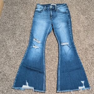 Women's Blue Flared Jeans